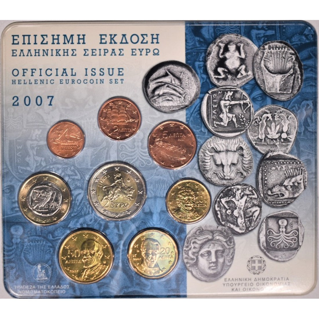 2007 - Blister - σειρά νομισμάτων ευρώ.