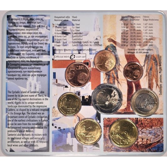 2012 - Blister - Σαντορίνη, τα ευρωνομίσματα