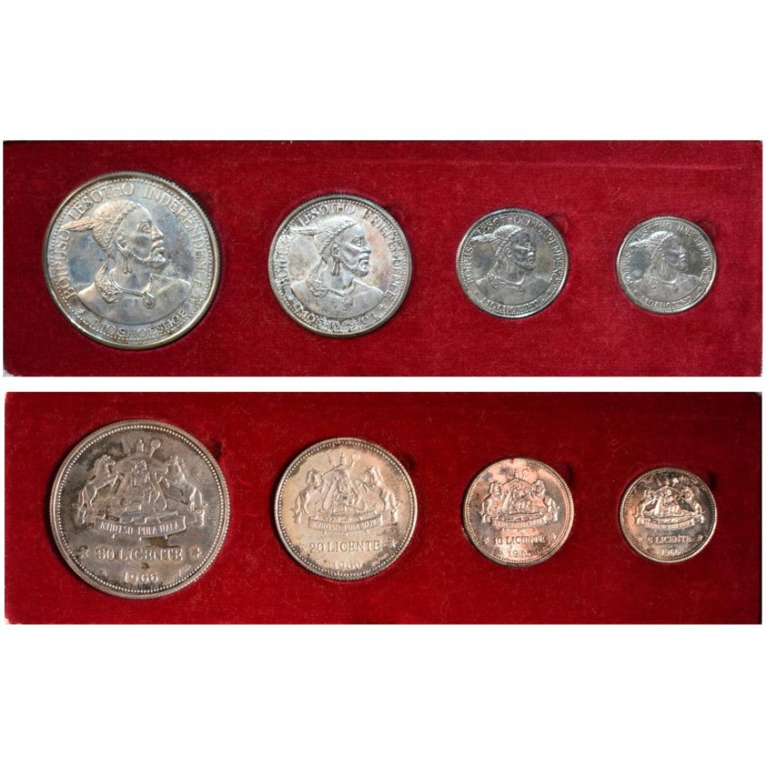 LESOTHO - Proof Set 1966 (4 νομίσματα), KM# PS4