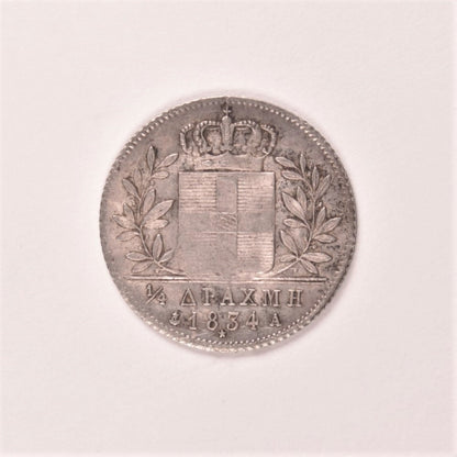 1834, 1/4 ΔΡΑΧΜΗ, VF