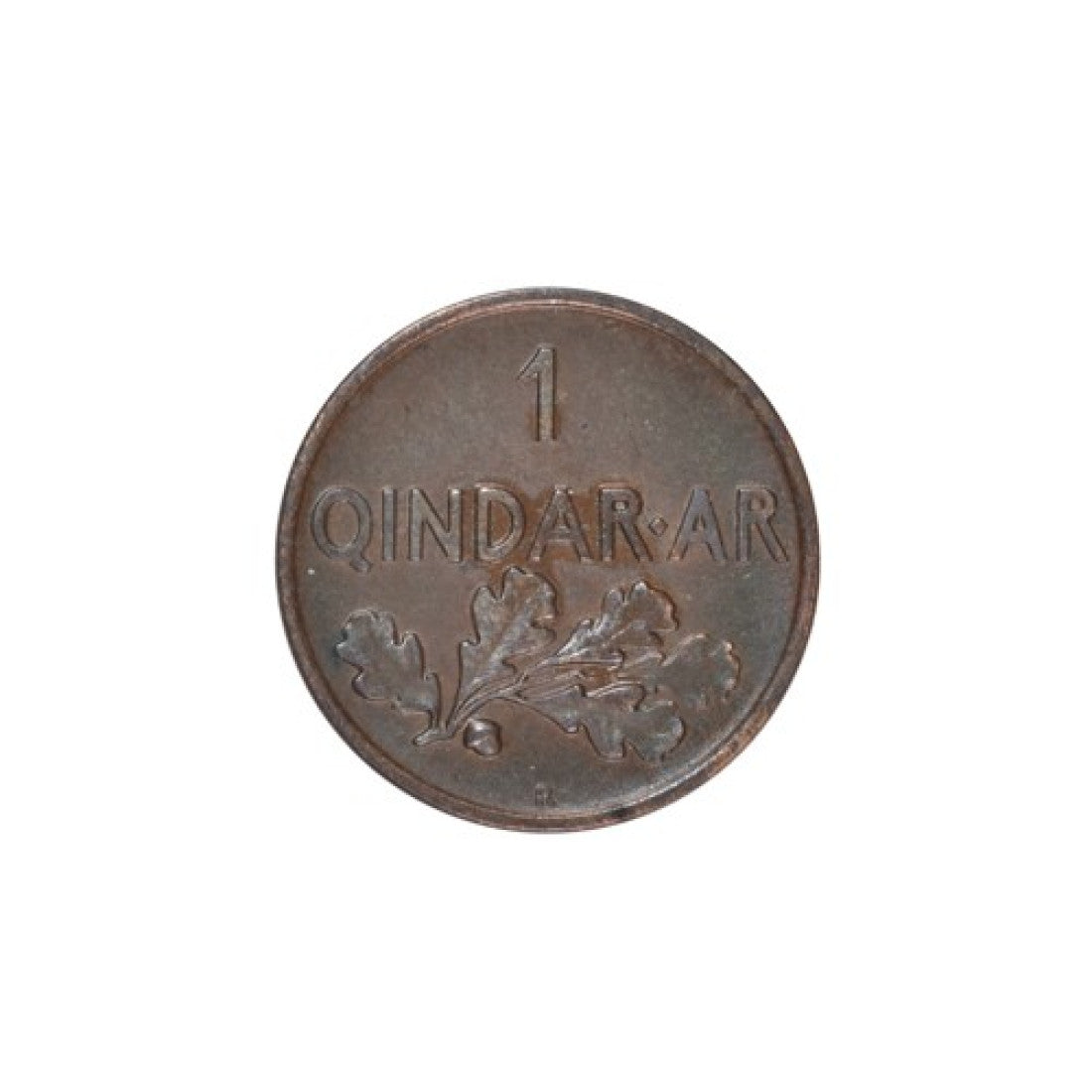 ΑΛΒΑΝΙΑ - 1 Qindar Ar 1935, AU, KM# 14