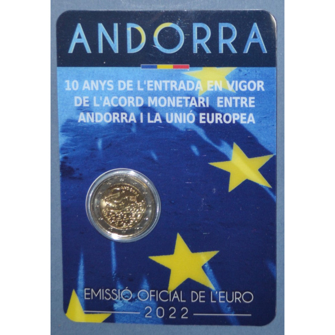 ΑΝΔΟΡΑ, 2022 - 2 ευρώ, 10 χρόνια νομισματικής συμφωνίας με ΕΕ, BU
