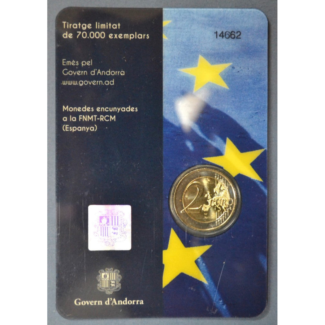 ΑΝΔΟΡΑ, 2022 - 2 ευρώ, 10 χρόνια νομισματικής συμφωνίας με ΕΕ, BU