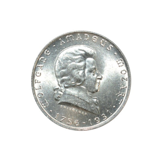 ΑΥΣΤΡΙΑ - 2 Schilling 1931, Mozart, UNC