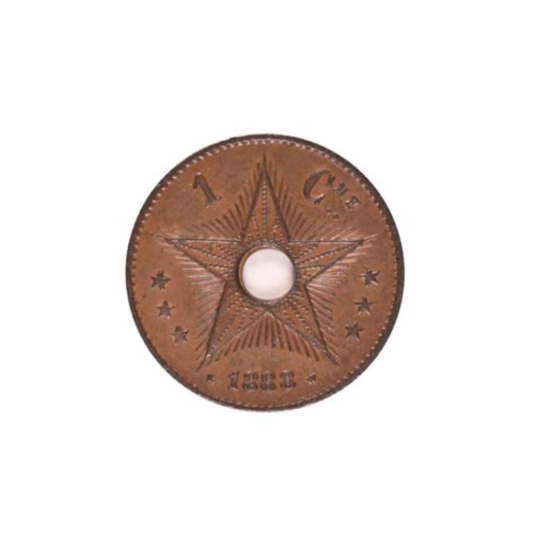 ΚΟΝΓΚΟ - 1 Centime 1888, UNC