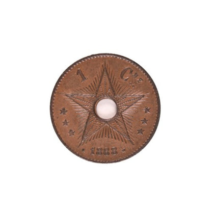 ΚΟΝΓΚΟ - 1 Centime 1888, UNC