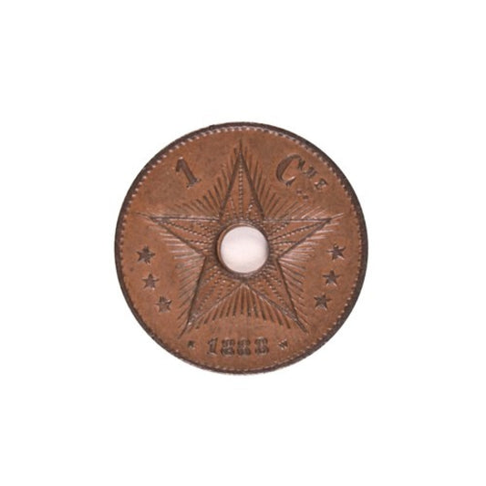 ΚΟΝΓΚΟ - 1 Centime 1888, UNC