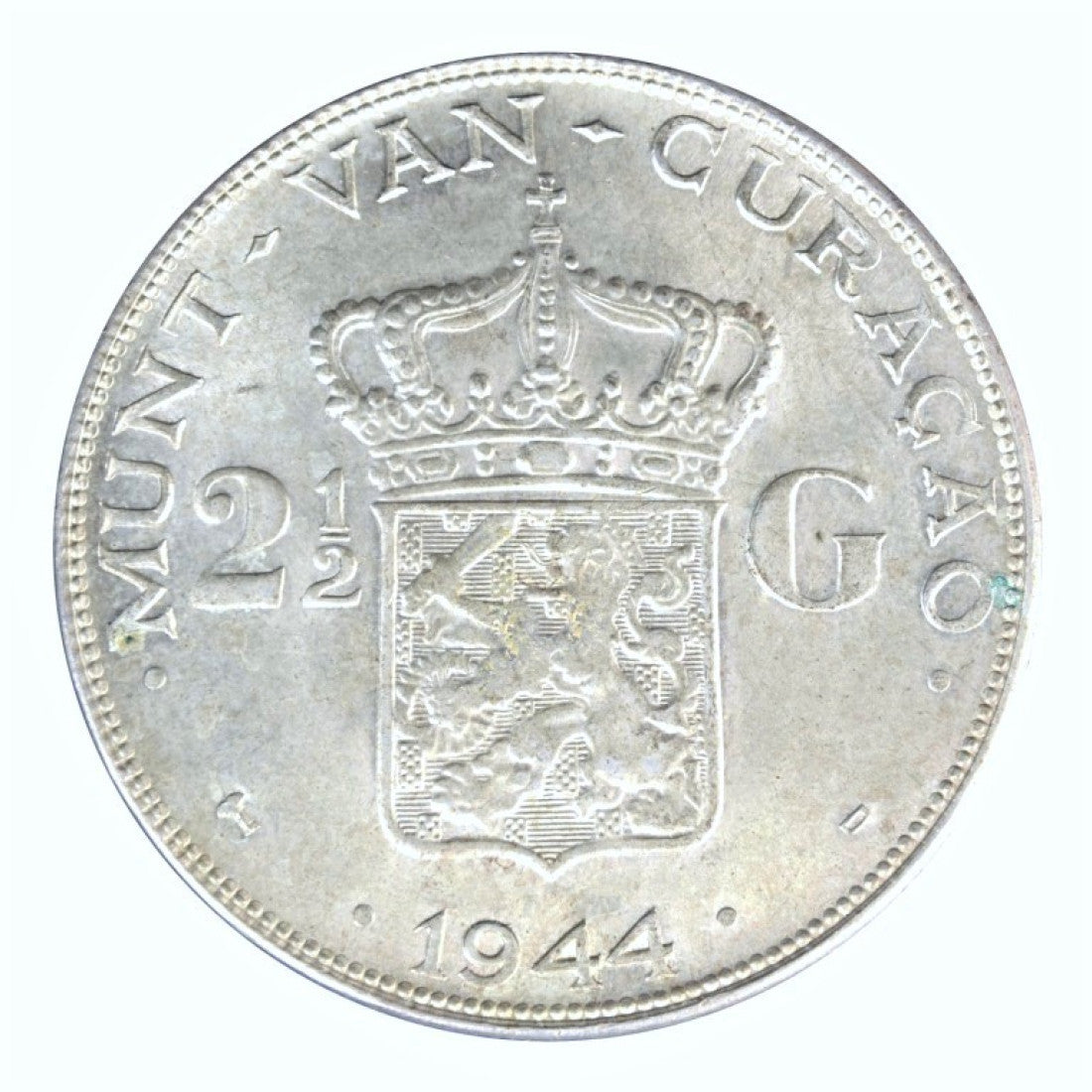 CURACAO 2½ Gulden 1944, KM# 46