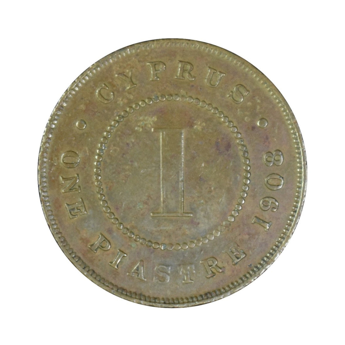 ΚΥΠΡΟΣ - 1 Piastre 1908, VF