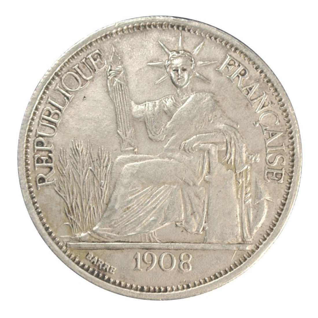 ΓΑΛΛΙΚΗ ΙΝΔΟΚΙΝΑ 1 Piastre 1908