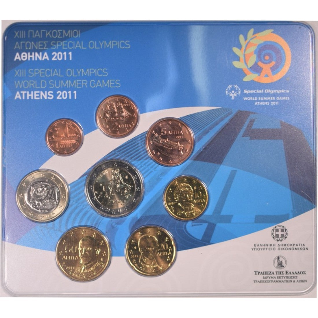 2011 - Blister1 - Special Olympics, νομίσματα ευρώ.