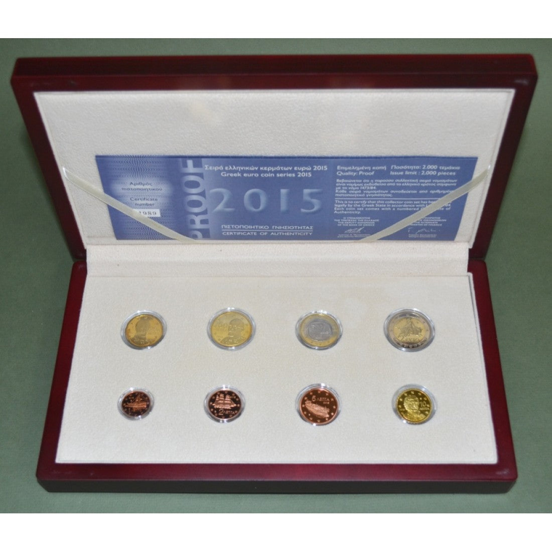 Ελλάς 2015 Σετ απόδειξης