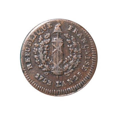 ΓΕΡΜΑΝΙΚΑ ΠΟΛΙΤΕΙΑ - MAINZ, 2 SOLS 1793, VF+