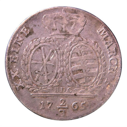 ΓΕΡΜΑΝΙΚΑ ΚΡΑΤΗ, ΣΑΞΟΝΙΑ, 2/3 Thaler 1765