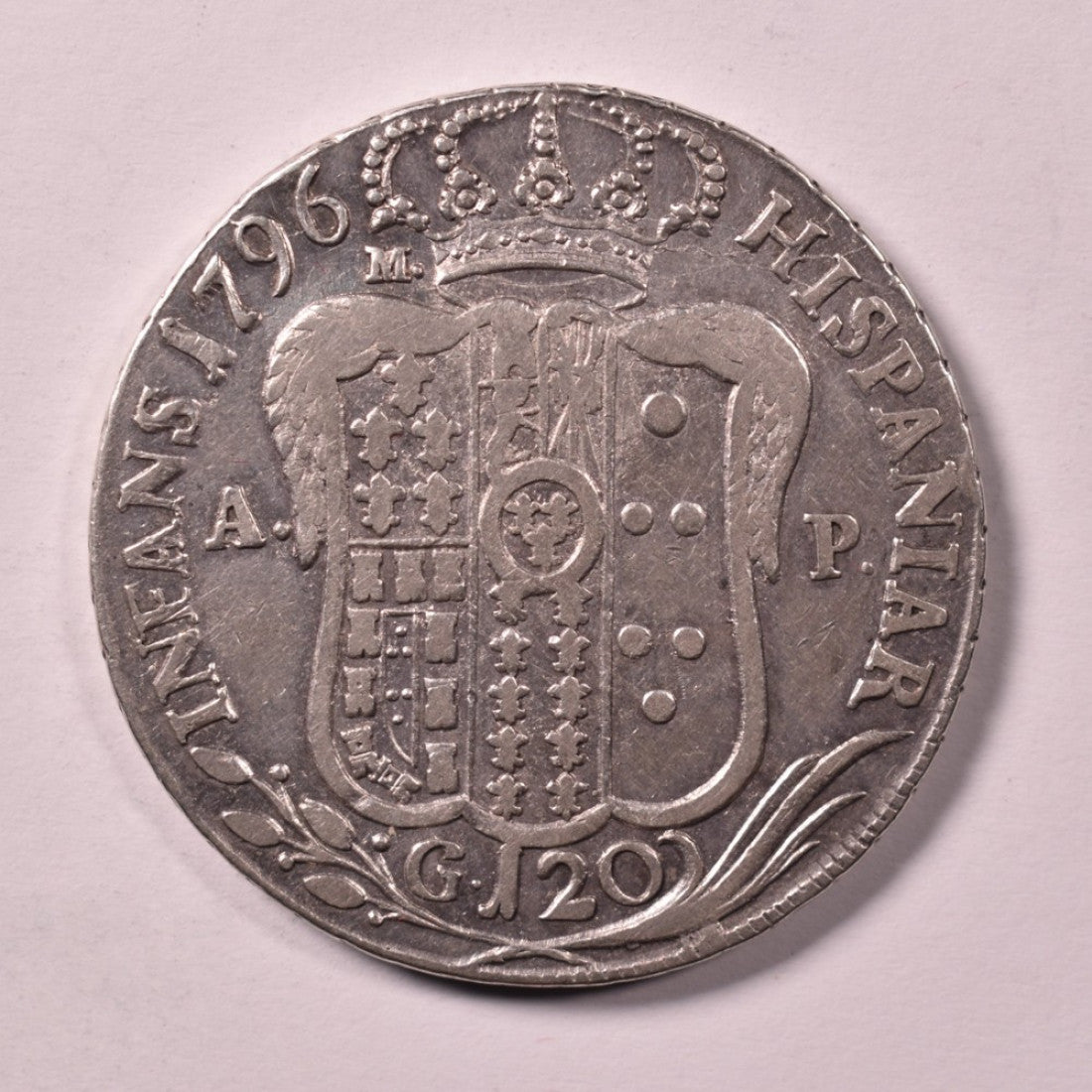 ΙΤΑΛΙΚΕΣ ΠΟΛΙΤΕΙΕΣ - ΝΑΠΟΛΗ & ΣΙΚΕΛΙΑ, 120 Grana 1796, VF-XF