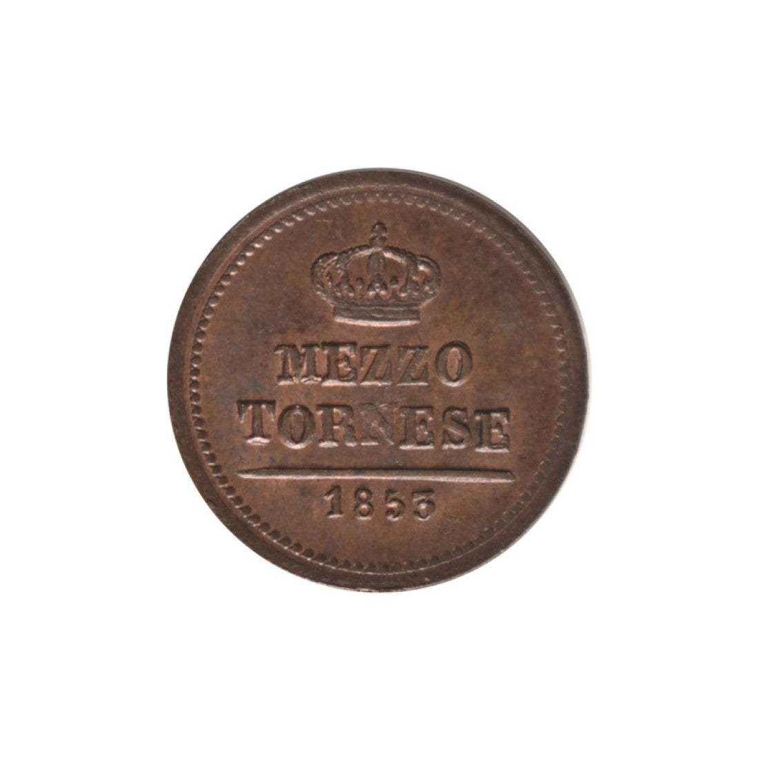 ΙΤΑΛΙΚΕΣ ΠΟΛΙΤΕΙΕΣ - ΝΑΠΟΛΗ & ΣΙΚΕΛΙΑ, 1/2 Torneze 1853, UNC