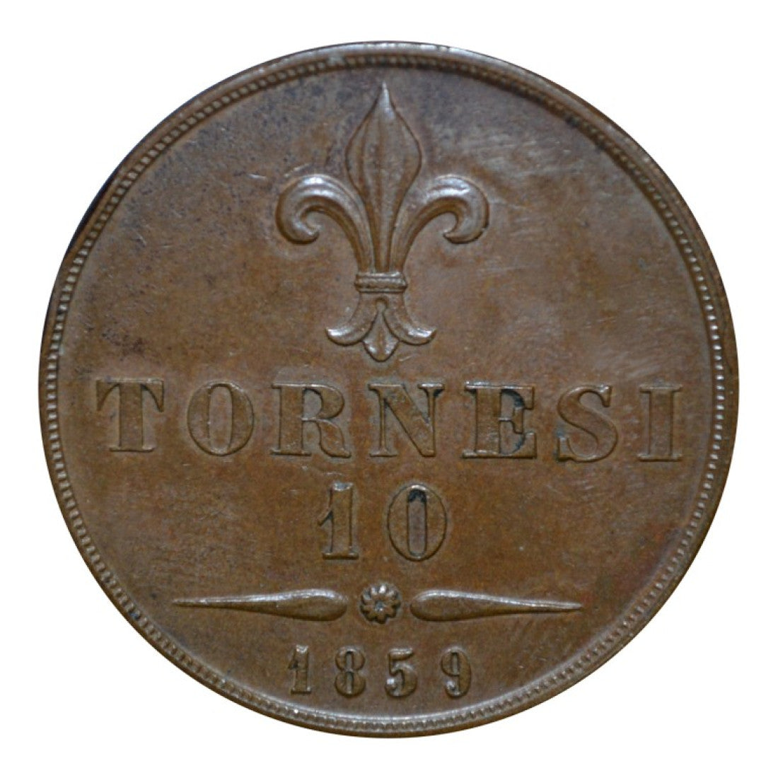 ΙΤΑΛΙΚΕΣ ΠΟΛΙΤΕΙΕΣ - ΝΑΠΟΛΗ & ΣΙΚΕΛΙΑ, 10 Tornezi 1859, AU-UNC