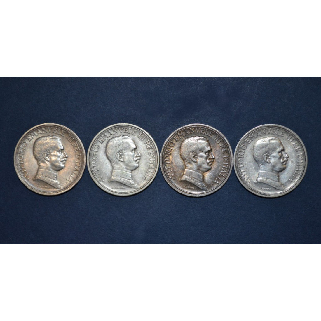 ΙΤΑΛΙΑ - 2 Lire 1914-15-16-17, VF-AU, KM# 55