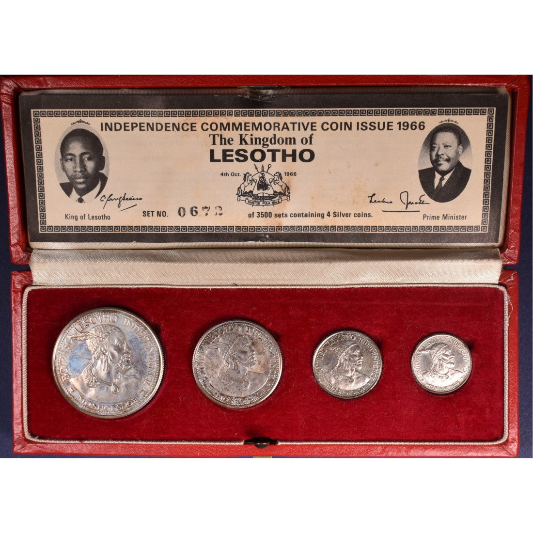 LESOTHO - Proof Set 1966 (4 νομίσματα), KM# PS4