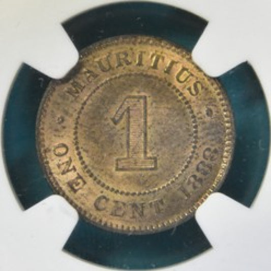 ΜΑΥΡΙΚΙΟΣ - 1 Cent 1888, NGC MS 64 RB