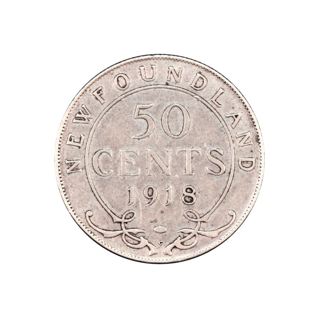 NEW FOUNDLAND - 50 Cents 1918 C, VF