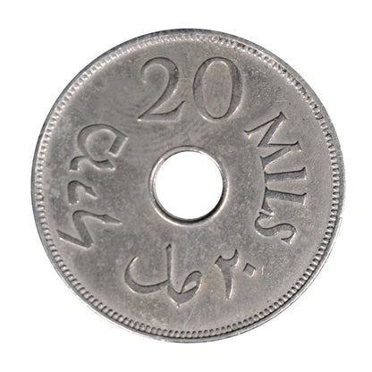 PALESTINE, 20 Mils 1934, XF